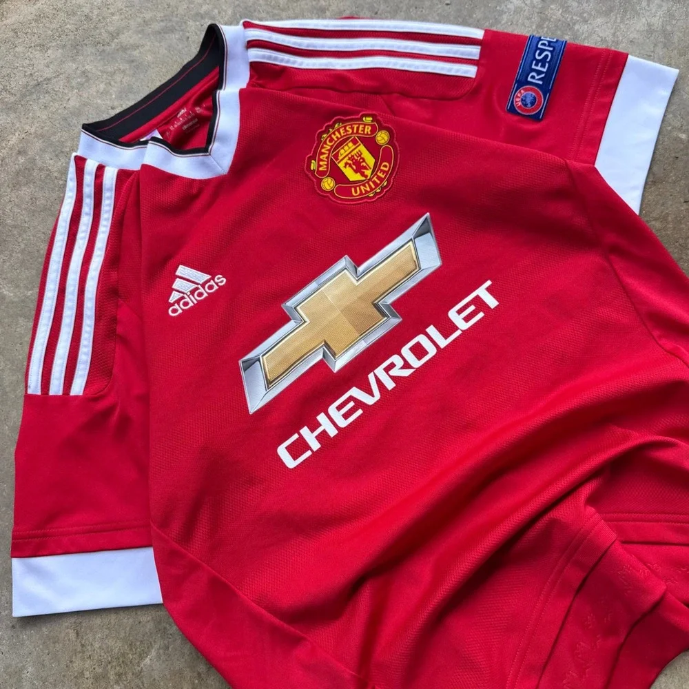 Vintage 2010s Adidas Manchester United Mata Jersey Soccer Blokecore Red XL (f4)